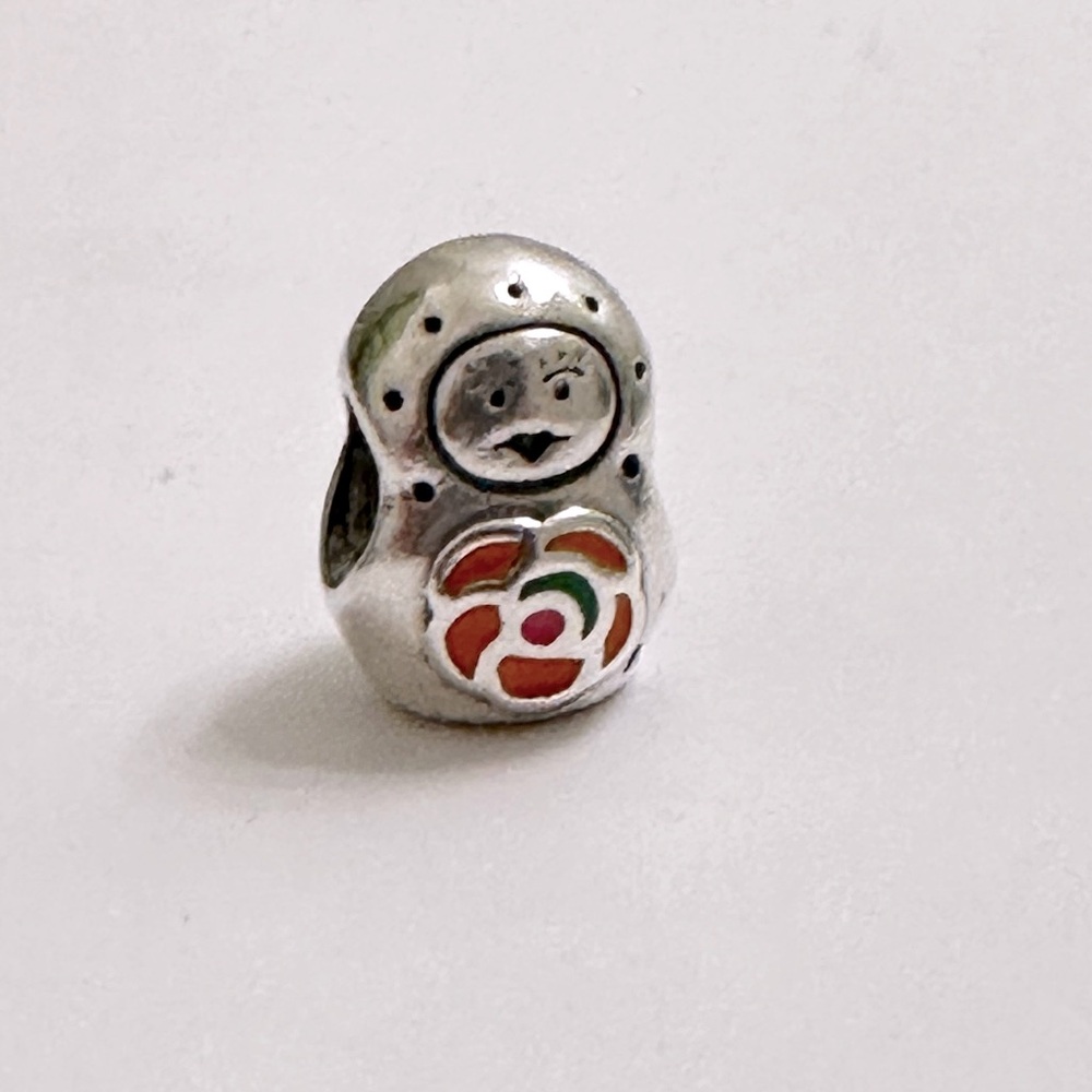 Retired Pandora Matryoshka Nesting Doll Babushka Sterling Silver Charm - Picture 3 of 5